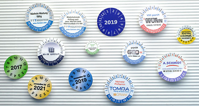 individuelle pruefaufkleber